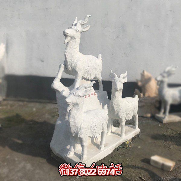 十二生肖石雕摆件，美化园林景观