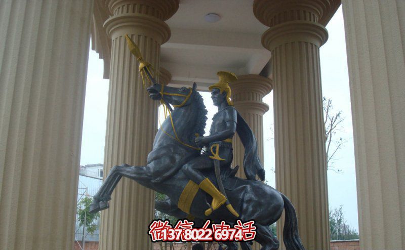 罗马公园铜雕骑马雕塑 罗马公园铜雕骑马雕塑