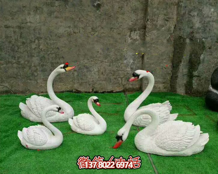 雕塑仿真天鹅，装饰庭院、酒店、别墅等空间