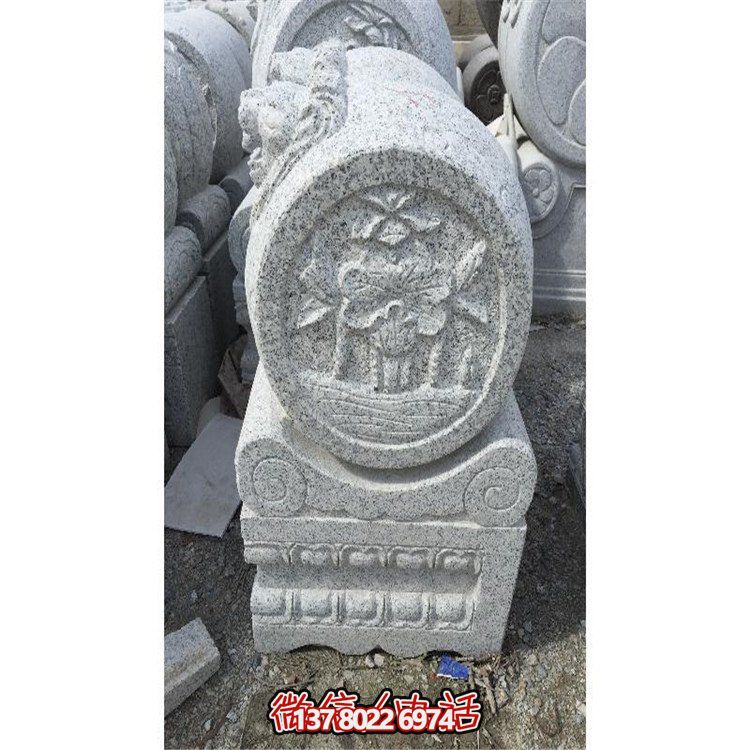艺术精美浮雕石雕鼓抱庭院景观园林雕塑