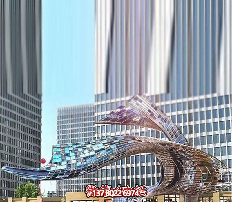 大型不锈钢浪花雕塑创意装饰 大型不锈钢浪花雕塑创意装饰