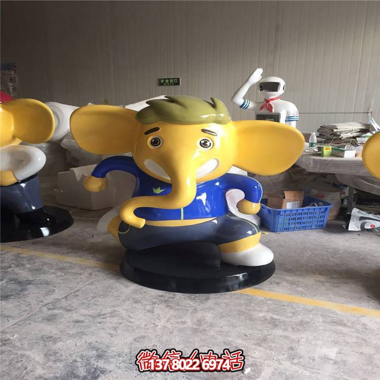 户外玻璃钢大象雕塑