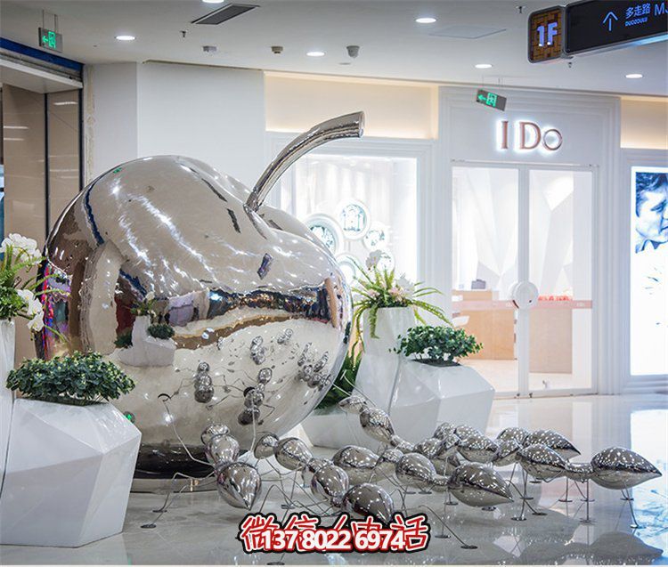 不锈钢装饰蚂蚁雕塑