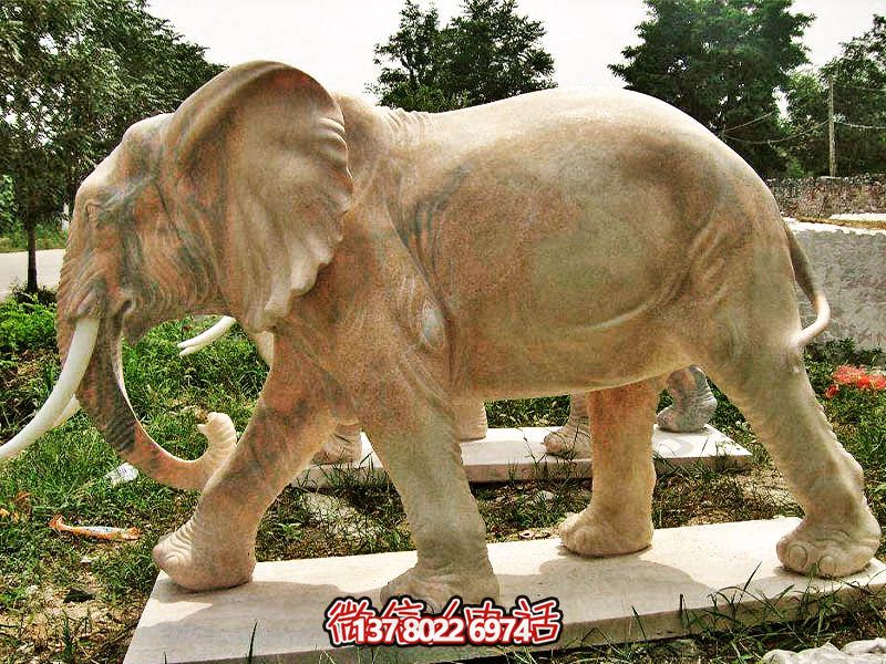 大型景观石雕大象雕塑 大型景观石雕大象雕塑