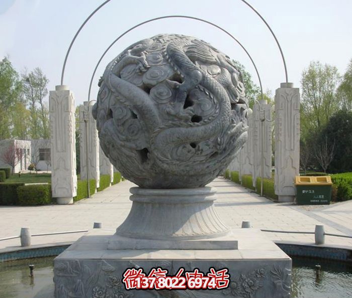 彰显非凡风采的镂空龙浮雕喷泉石雕 彰显非凡风采的镂空龙浮雕喷泉石雕