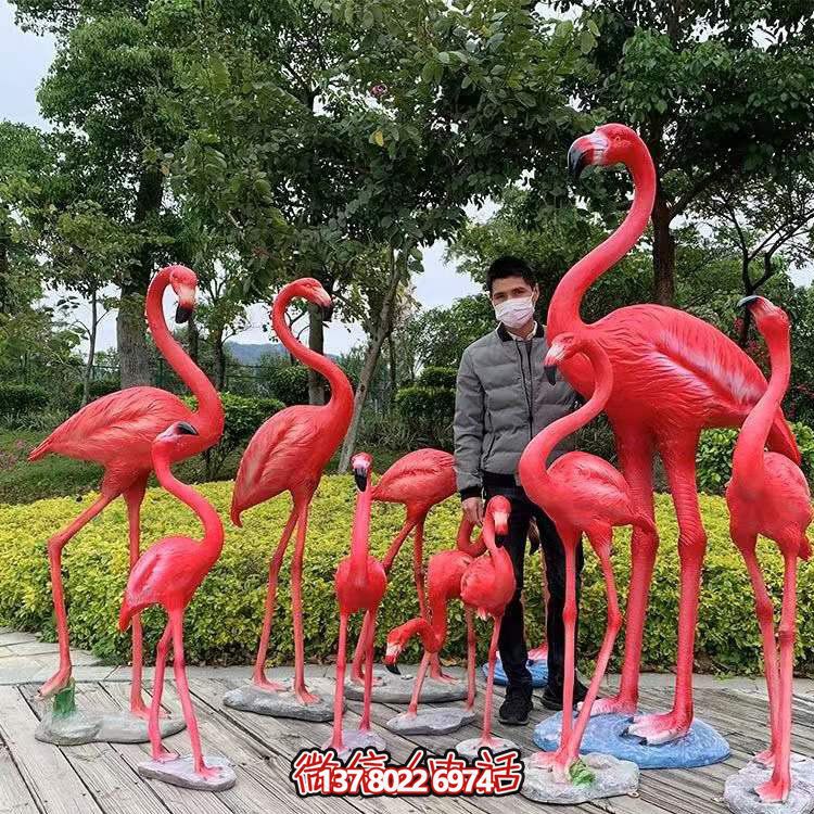 仿真大中小型火烈鸟拼图玩具