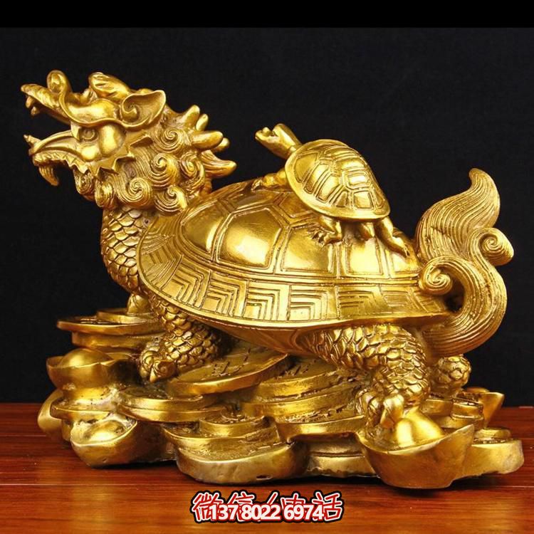 大型铜雕龙龟寺庙雕塑