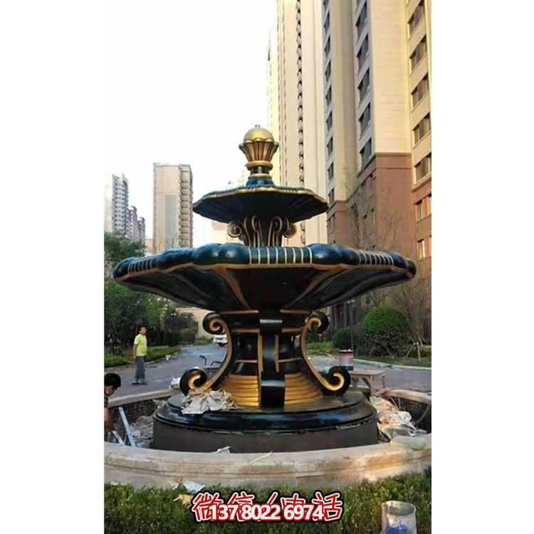 欧式风格石雕大型喷泉雕塑，点缀别墅小区