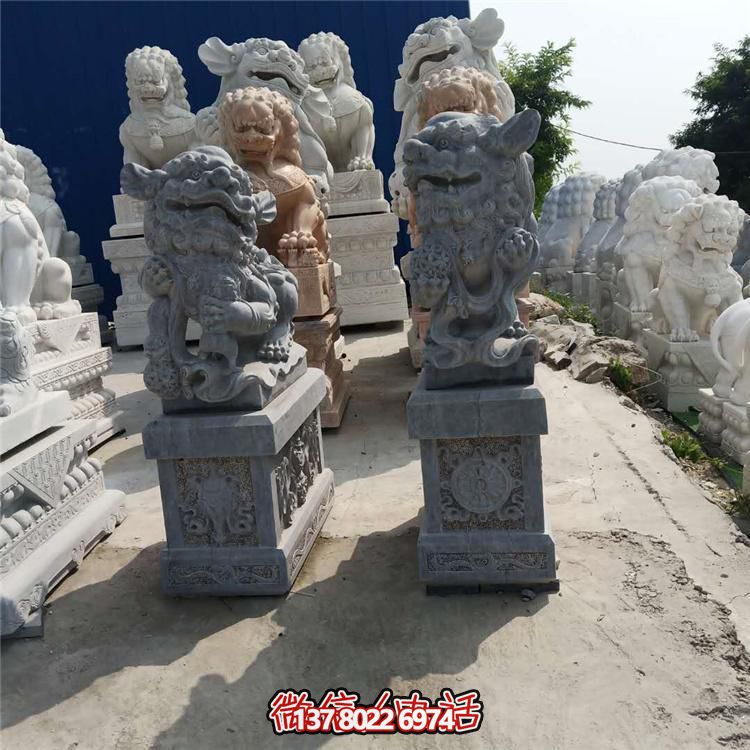 精美狮子大理石石雕，为庭院、公司、门口添彩
