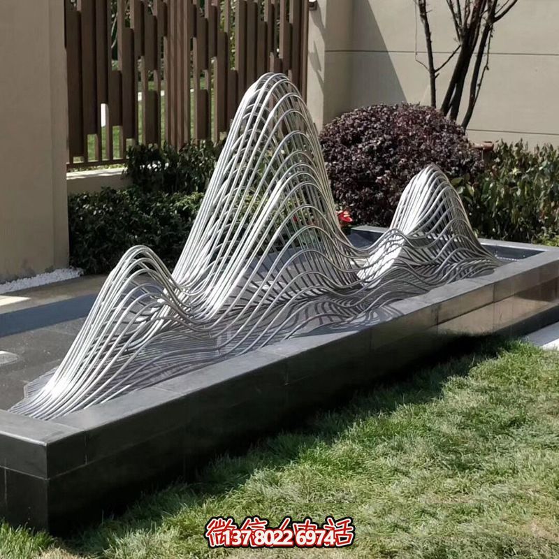 抽象不锈钢园林景观标志摆件 抽象不锈钢园林景观标志摆件