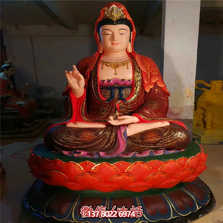 巨型彩绘观音玻璃钢雕塑——点缀景区与寺庙