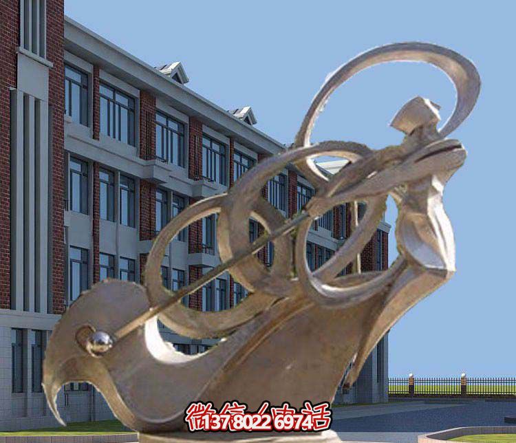 不锈钢抽象高尔夫球雕塑，点缀景区园林