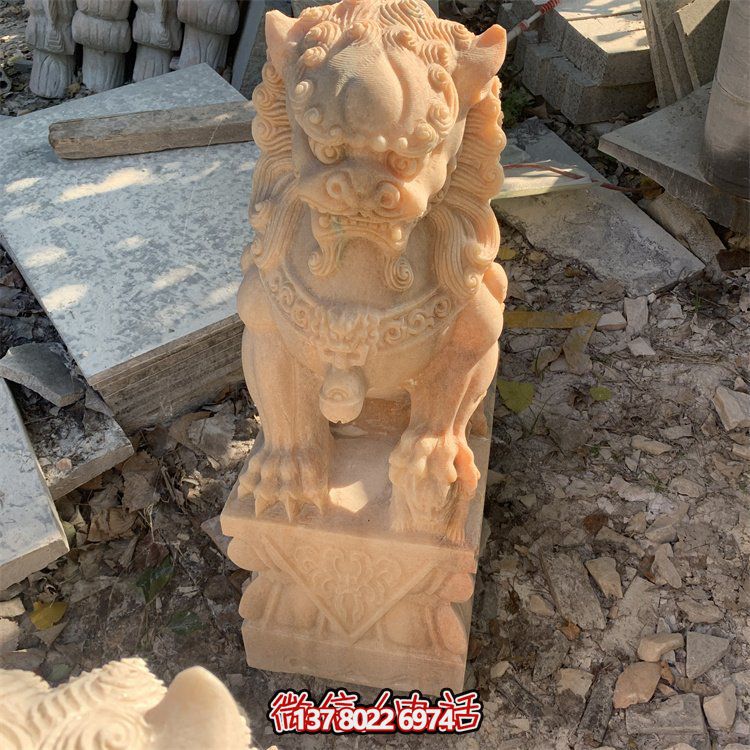 招财猫石雕摆件