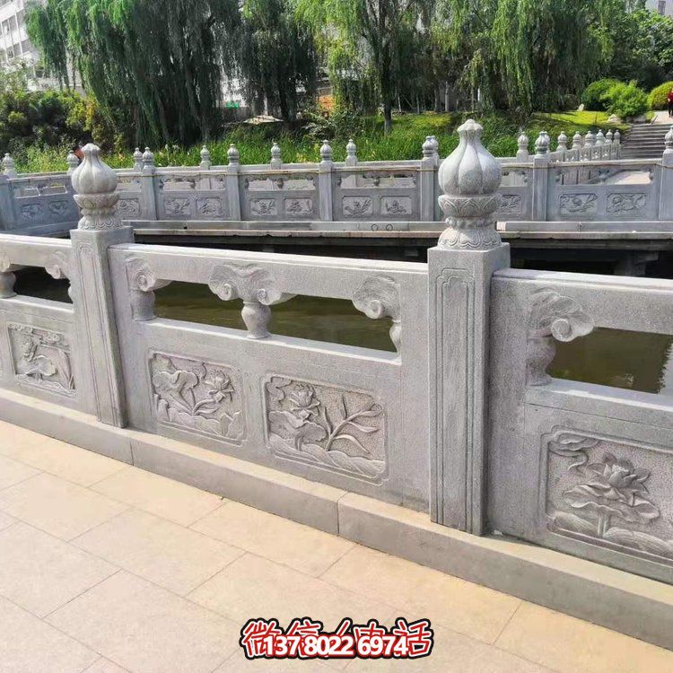河道环境装饰石雕栏杆栏板雕塑——让美丽的河道更美丽