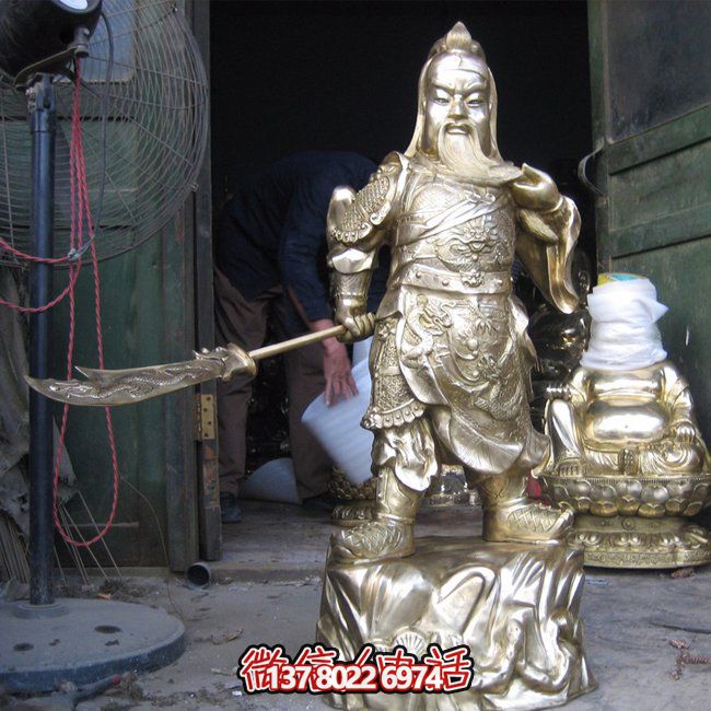 玻璃钢雕塑关公供奉家居装饰品