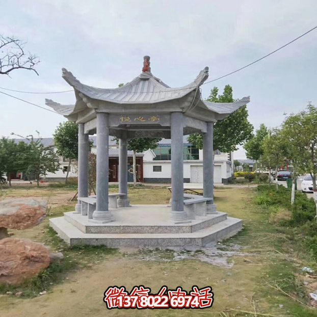 舒适凉亭休息座椅，最适合乡村户外休闲