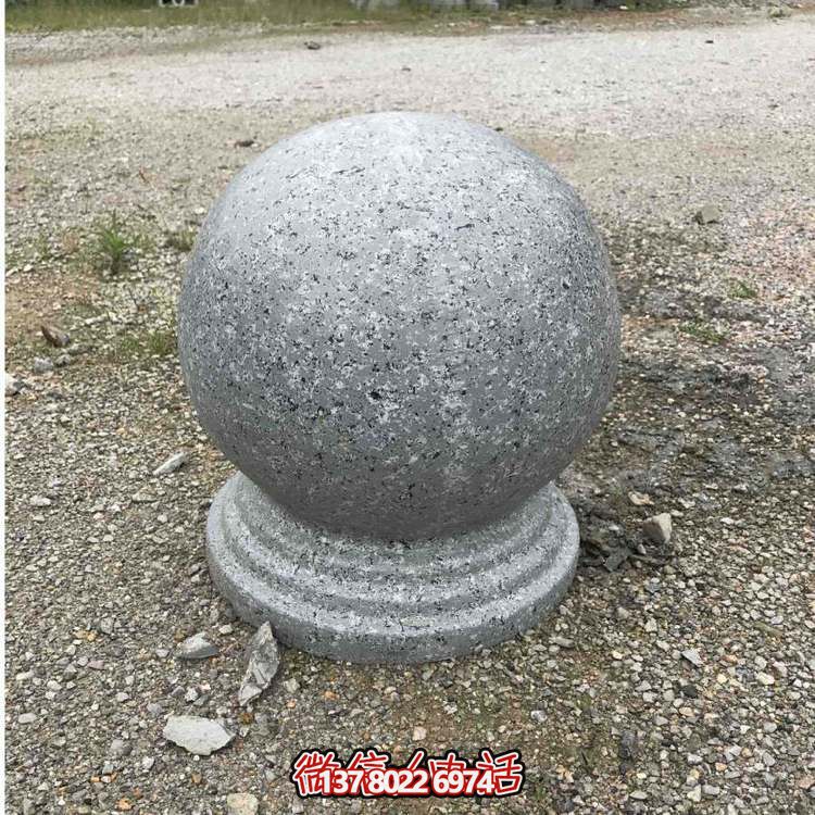 红色花岗岩浅圆球路障