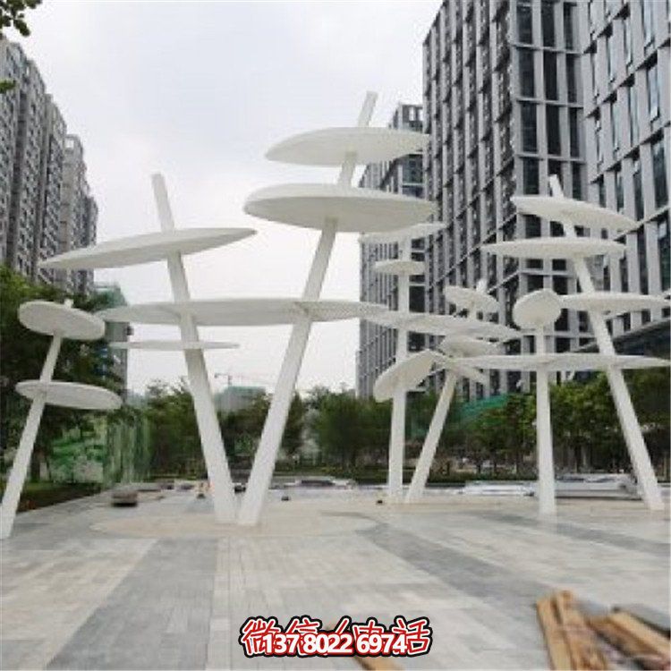 不锈钢大型树叶雕塑，为你的户外景观创造独特的创意
