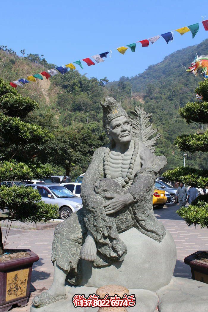 大理石石雕景区——济公雕塑 大理石石雕景区——济公雕塑