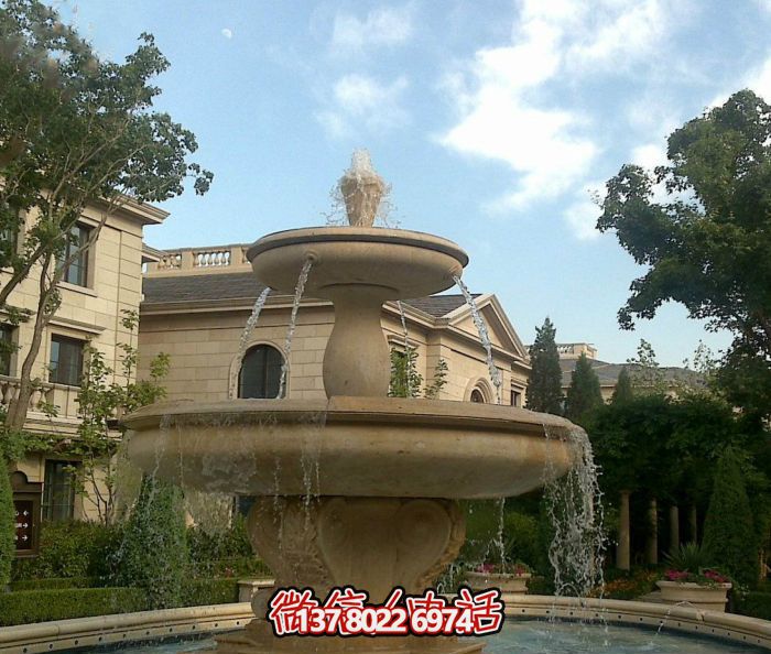 自然的质感，梦幻的景观——别墅大理石景观雕塑喷泉