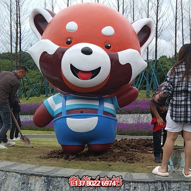 玻璃钢制吉祥物公仔形象摆件