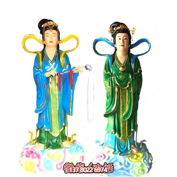 七仙女玻璃钢雕塑，打造完美园林
