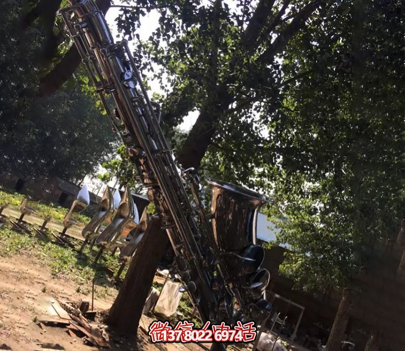 不锈钢萨克斯乐器户外雕塑 不锈钢萨克斯乐器户外雕塑