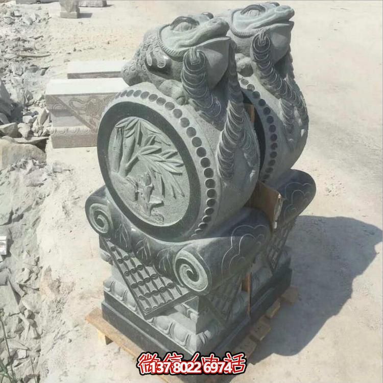 精美青石仿古蟾蜍招财抱鼓石雕门口装饰