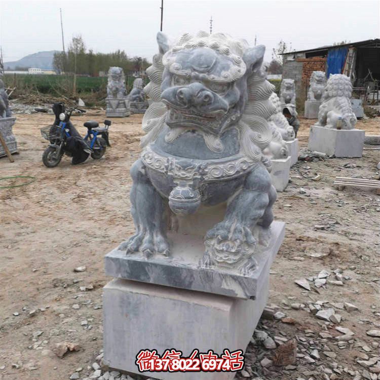 仿古大理石石雕狮子雕塑，为你的园林景观增添经典风采