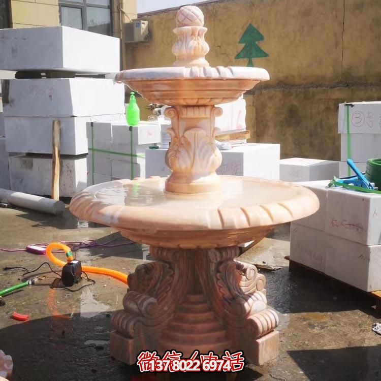 红色晚霞水景摆件，传递温馨家园温馨