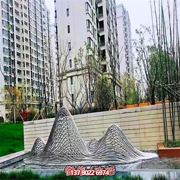 不锈钢景观创意假山雕塑摆件
