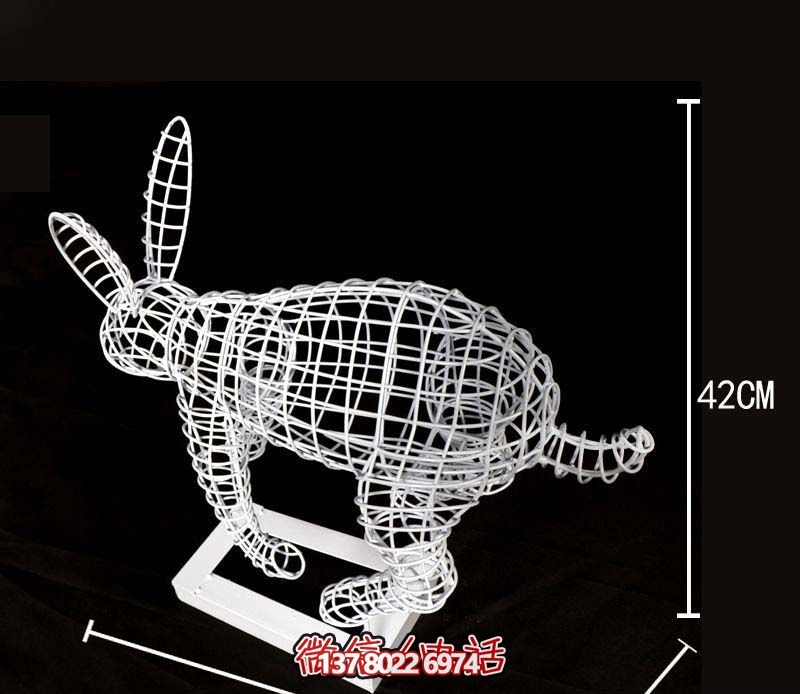 镂空不锈钢兔子雕塑，为您的室内装饰添彩