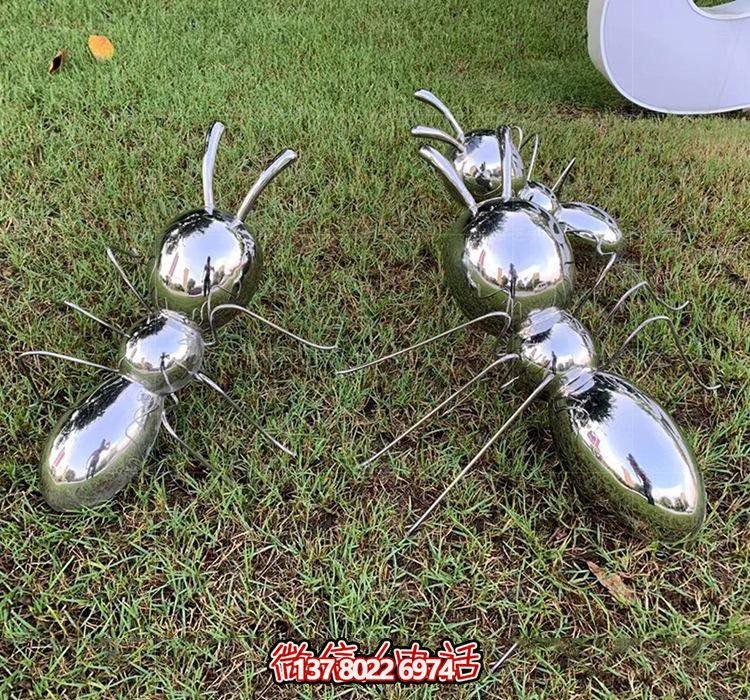 不锈钢蚂蚁雕塑镜面装饰品