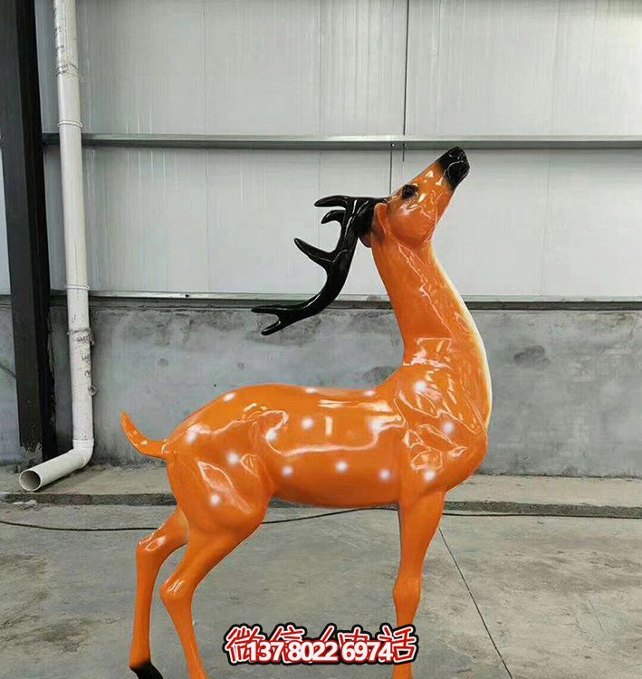 玻璃钢仿真梅花鹿雕塑