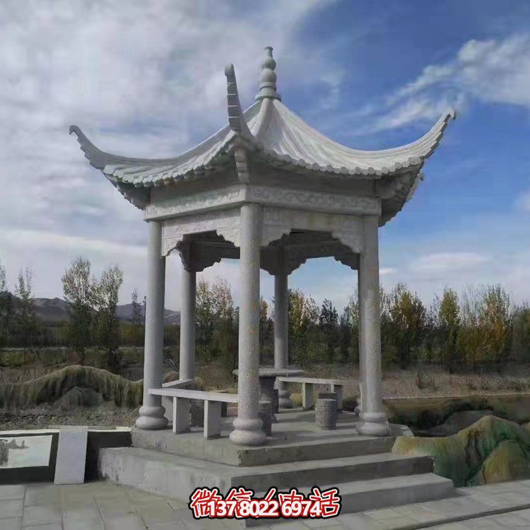 精美园林大理石雕塑凉亭，给您带来宁静优雅的家园氛围