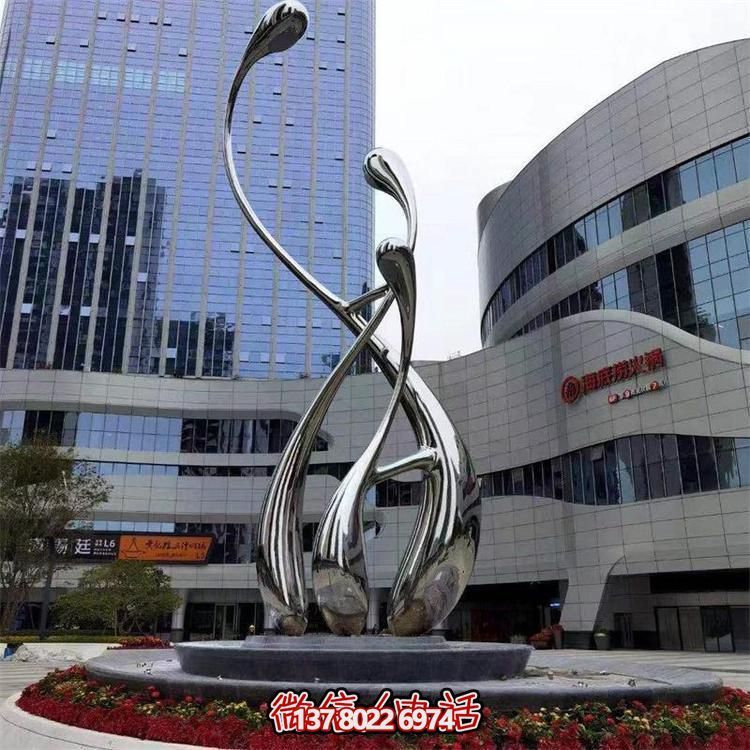 大型不锈钢抽象景观摆件