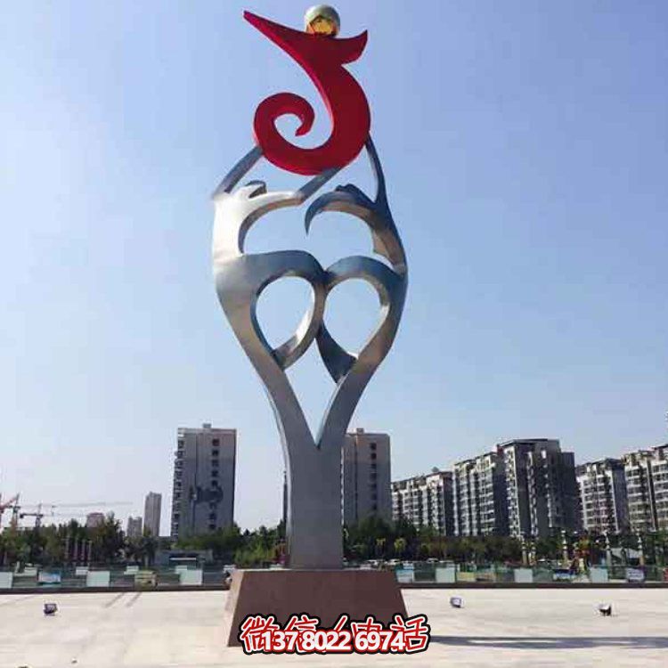 创意大型不锈钢景观摆件，点缀户外广场园林