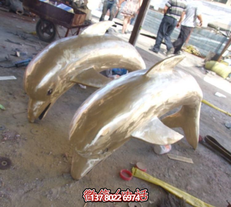 创意大型不锈钢海洋动物雕塑