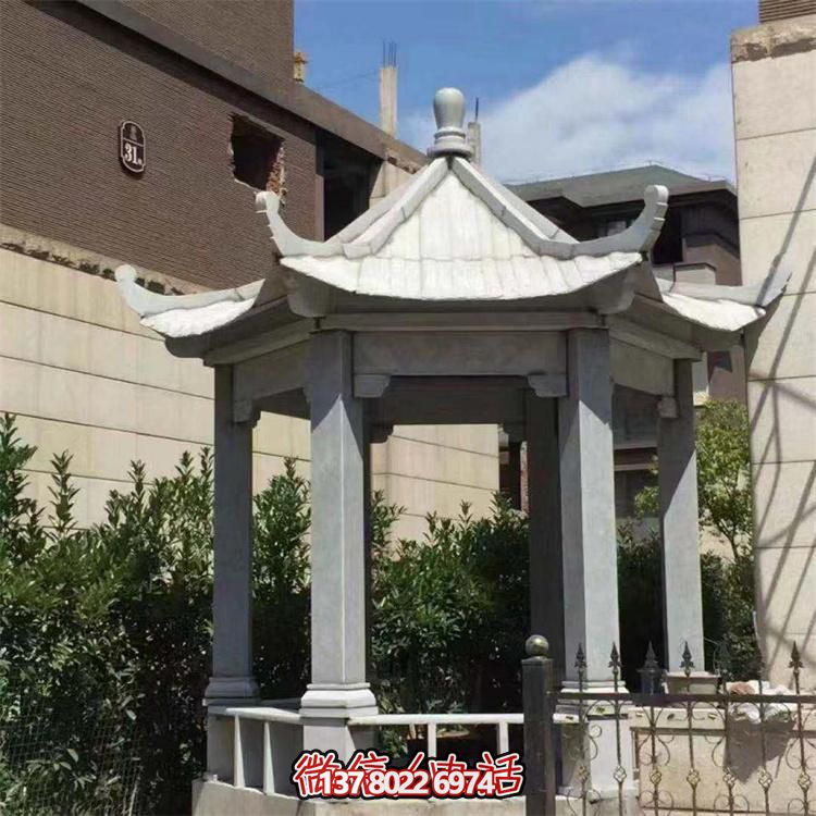 精美大理石凉亭，营造完美宅院景象