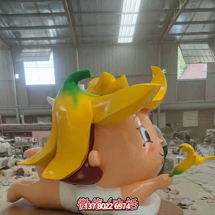 玻璃钢户外装饰摆件，精致美观、趣味卡通人物景观