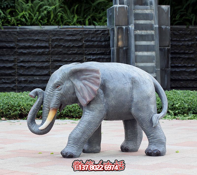 玻璃钢仿真大象雕塑 玻璃钢仿真大象雕塑