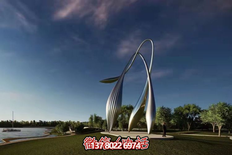 不锈钢大型象征性雕塑户外广场摆件小品