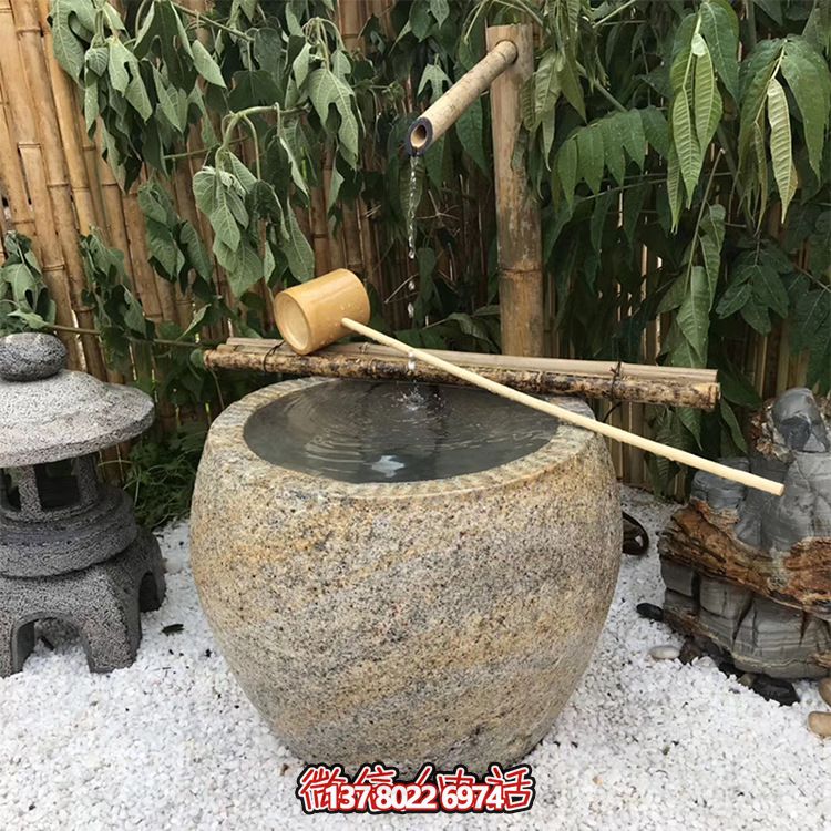 仿古砂石雕塑花盆，创意旧风装饰景区