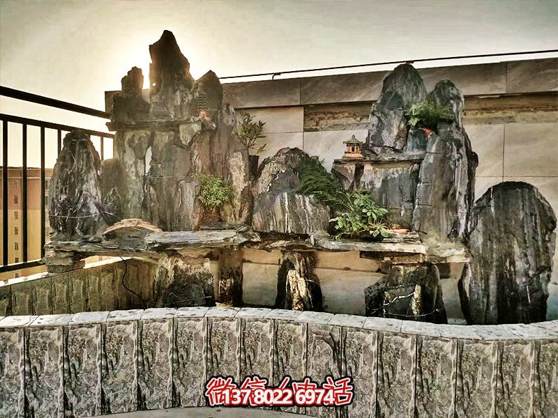精美小型假山景观阳台摆放装饰 精美小型假山景观阳台摆放装饰