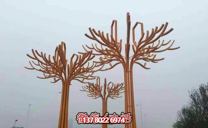 不锈钢景观雕塑，提升步行商业街抽象美感