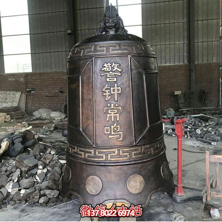 大型仿铜钟玻璃钢雕塑，给景区、寺庙、园林带来更多美好