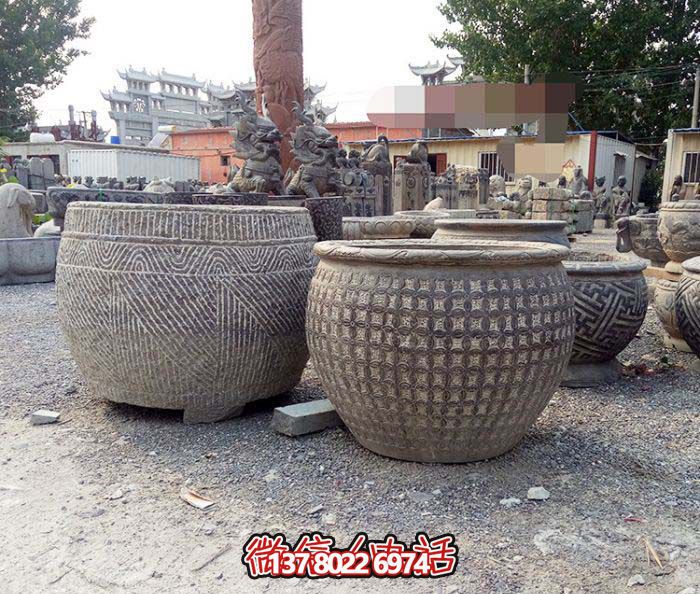 经典雅致的庭院景观精致理石浮雕水缸雕塑 经典雅致的庭院景观精致理石浮雕水缸雕塑