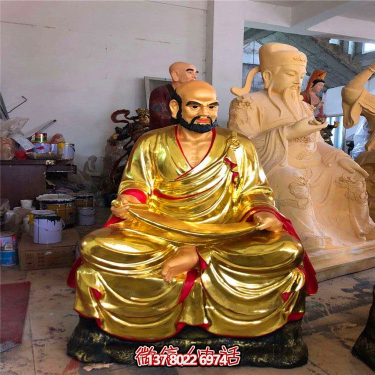 玻璃钢彩绘十八罗汉神佛雕塑 玻璃钢彩绘十八罗汉神佛雕塑