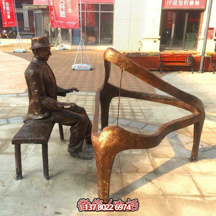 玻璃钢仿铜大型景观摆件雕塑