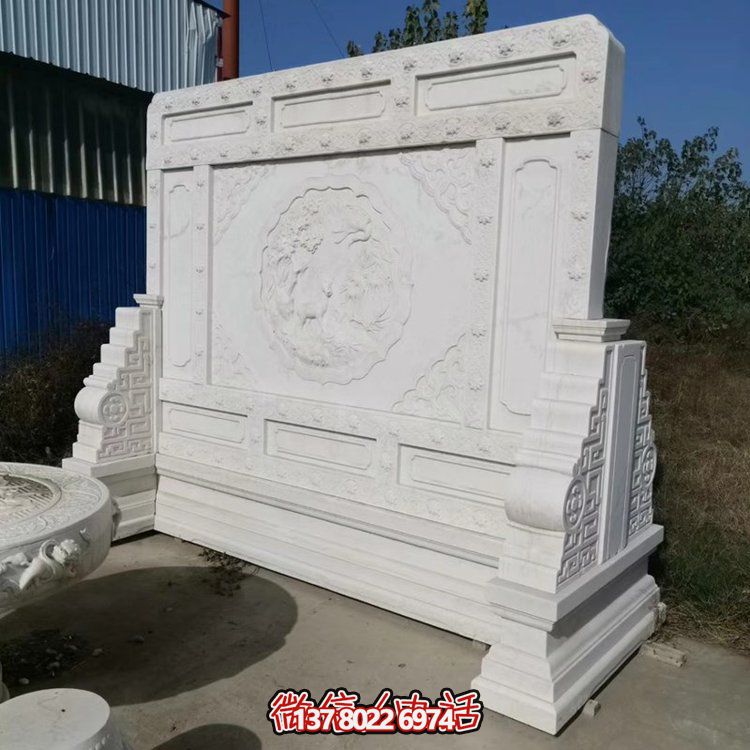 天然大理石浮雕玄关影雕塑